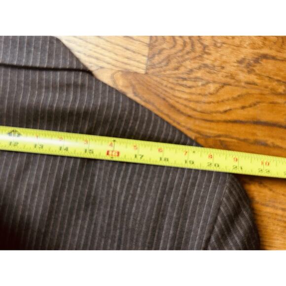 Banana Republic Mens Wool Suit 2 Pc Brown Pinstripe, 36Long, 34x34 - Picture 16 of 16